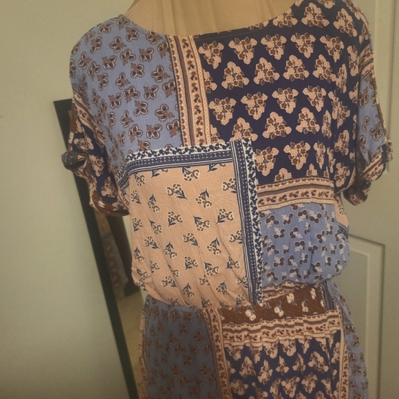 Forever 21 - Patchwork Dress, Size M - Picture 2 of 8